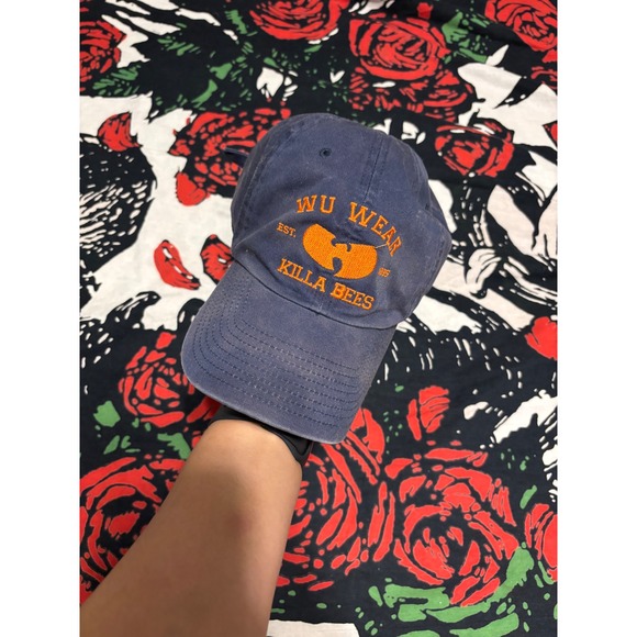 Wu Wear Killa Bees Baseball Cap Navy Blue vintage wutang rap 1 of a kind rare